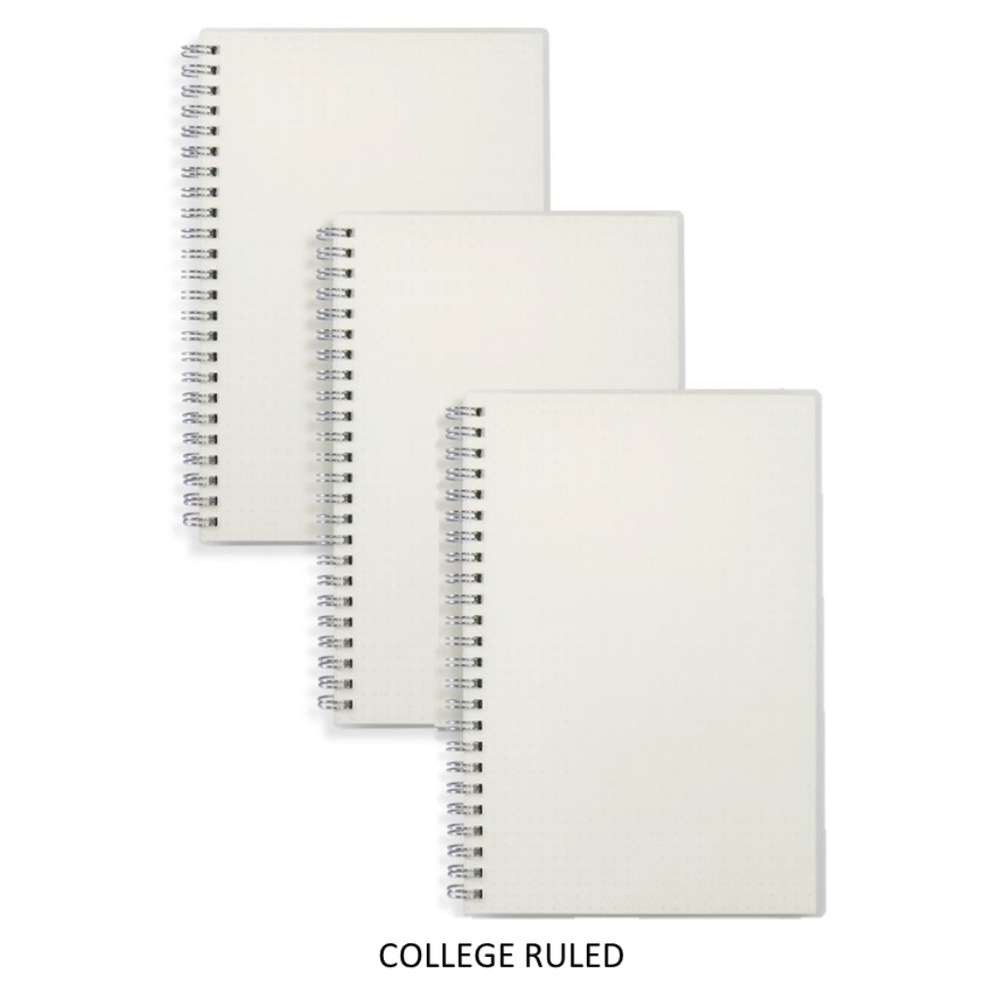 A5 Transparent Hardcover 3 Notebooks (RULED)